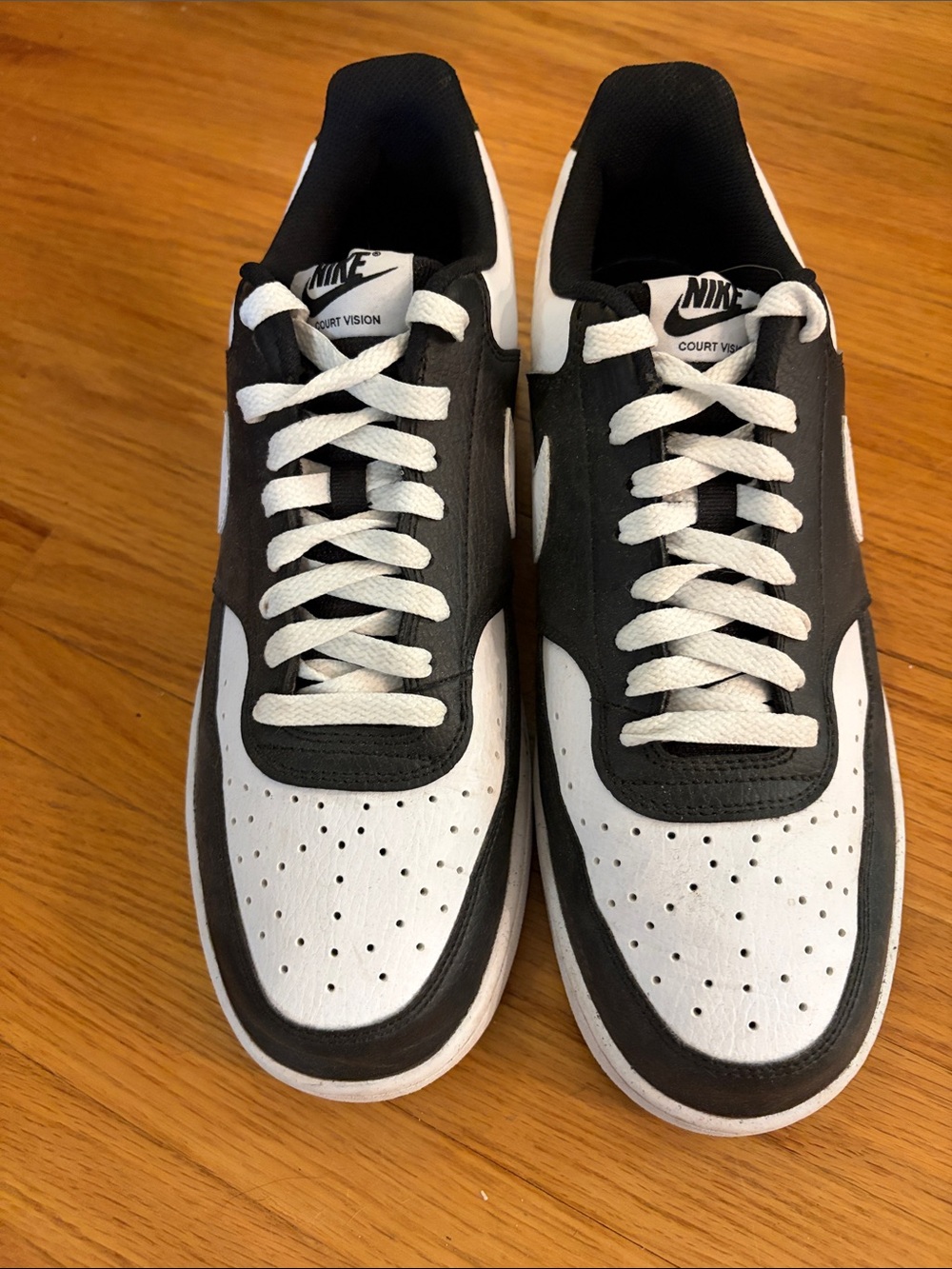 Nike Court Vision Low Sneakers - Black & White